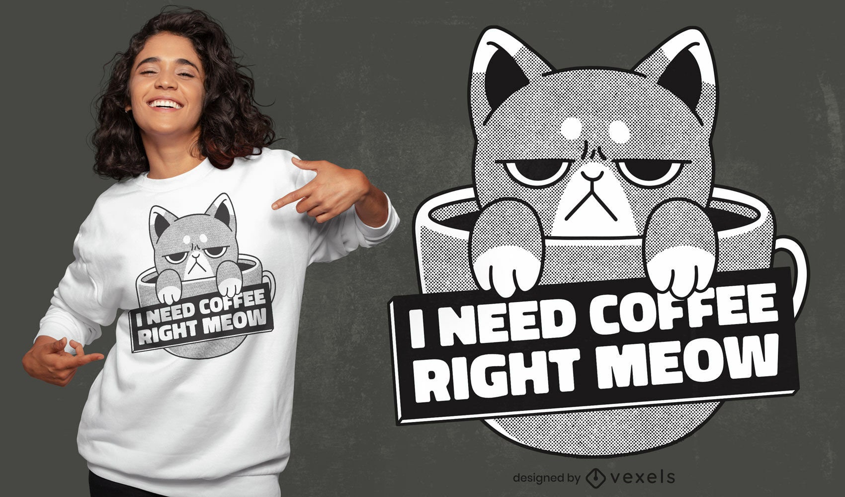Angry Cat Coffee T-shirt | Etsy