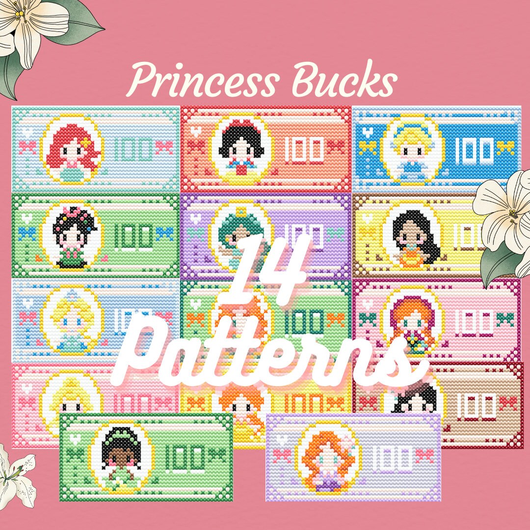 Princess Bucks Counted Cross Stitch Perler Bead PDF | DMC - Etsy