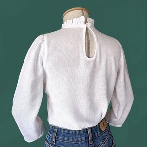 Ruffle Turtleneck Blouse Sewing Pdf Pattern- 3/4 Long Sleeve Top ...