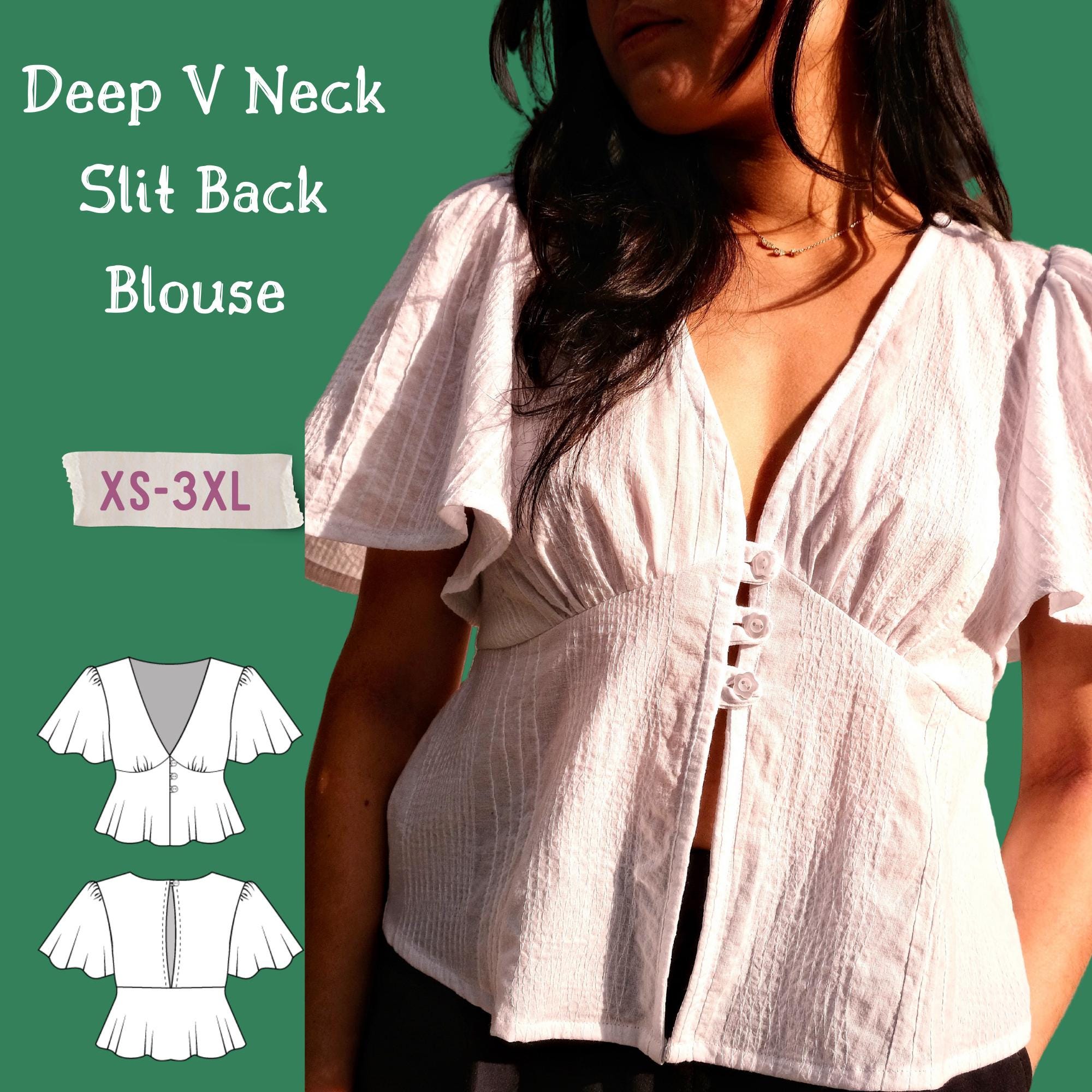 deep back neck tops