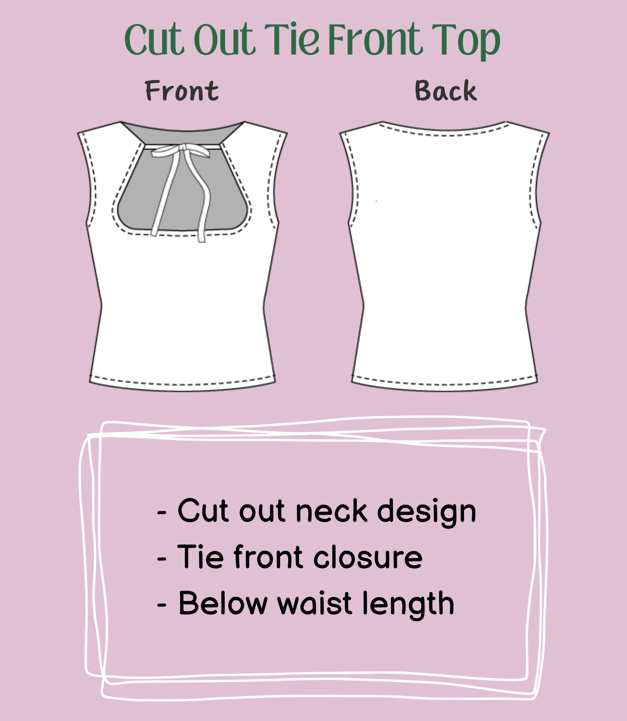 cut out tank top front