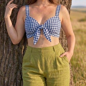 Reversible Bow Tie Bralette Sewing Pattern: Beginner Friendly-Tie Front Summer Top -10 Sizes Available image 5