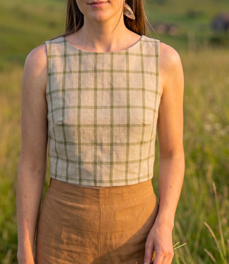 Cut Out Back Tank Top Pdf Sewing Pattern: Beginner Friendly Summer Top Pattern-10 Sizes Available image 9