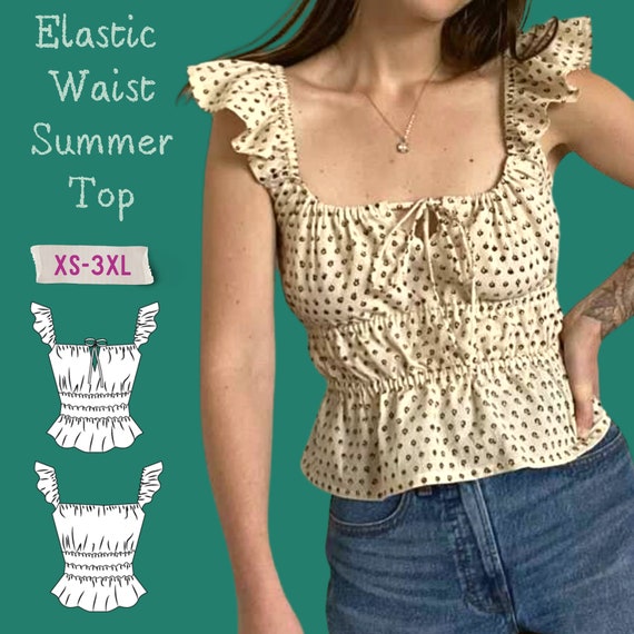 ruffle waist top
