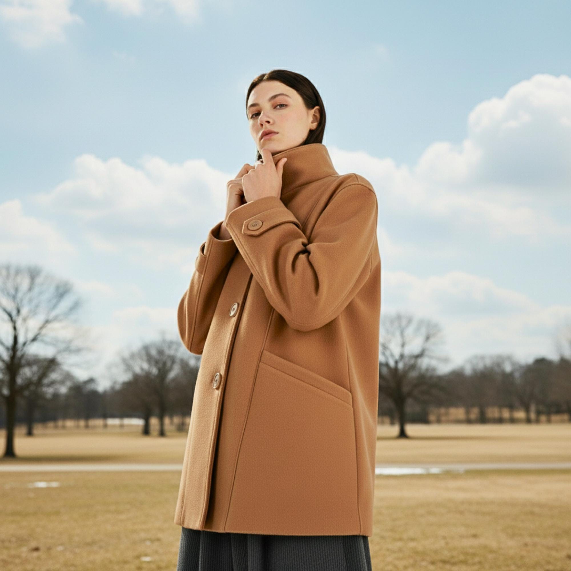 High Neck Coat /funnel Coat Pdf Sewing Pattern / 0/XXS/32-18/5XL/50 ...