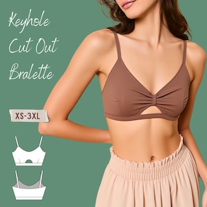 Keyhole Bralette Sewing Pattern: XS-3XL Sizes (PDF Pattern)