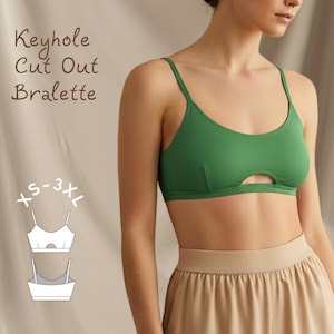 Keyhole Bralette Sewing Pattern: XS-3XL Sizes (PDF Pattern)