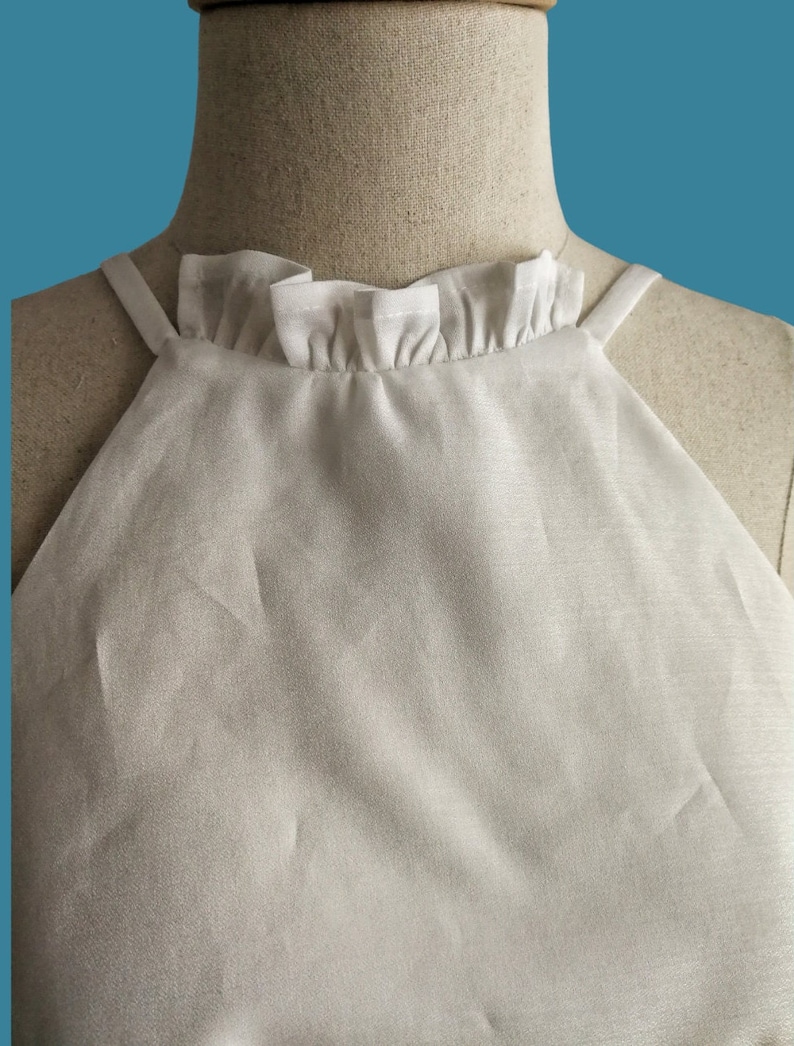 Backless Ruffle Crop Top Sewing Pattern Printable Sewing Etsy