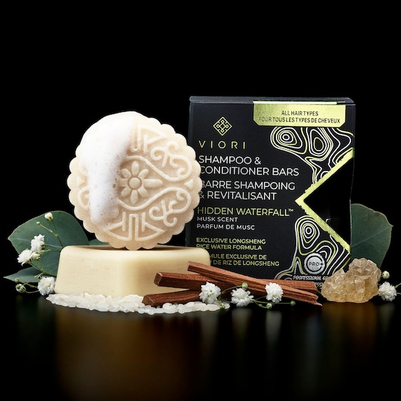 Shampoo and Conditioner Bar Set | Rice Water Solid Hair Care Duo | Zero Waste Gift for Her | Vegan Sulfate Free | 4 Scents