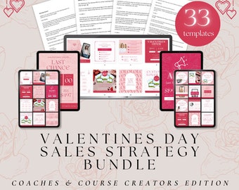 Valentines Day Coaching Marketing & Sales Template Bundle, Instagram Post Templates, Email Copy Template, Valentines Promotional Bundle