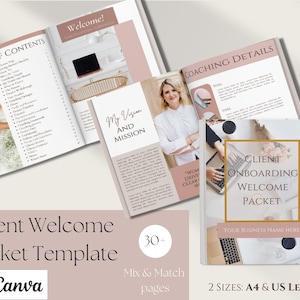 Client Welcome Packet Template | New Client Service Guide | Virtual Assistant Welcome Packet | Coaching Onboarding Template | Ebook Template