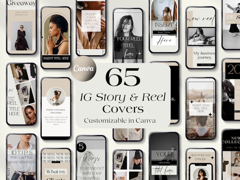 Ig Reel Rtext Layout 65 Clean Instagram Reel Covers and Story Template, Instagram Reels ...