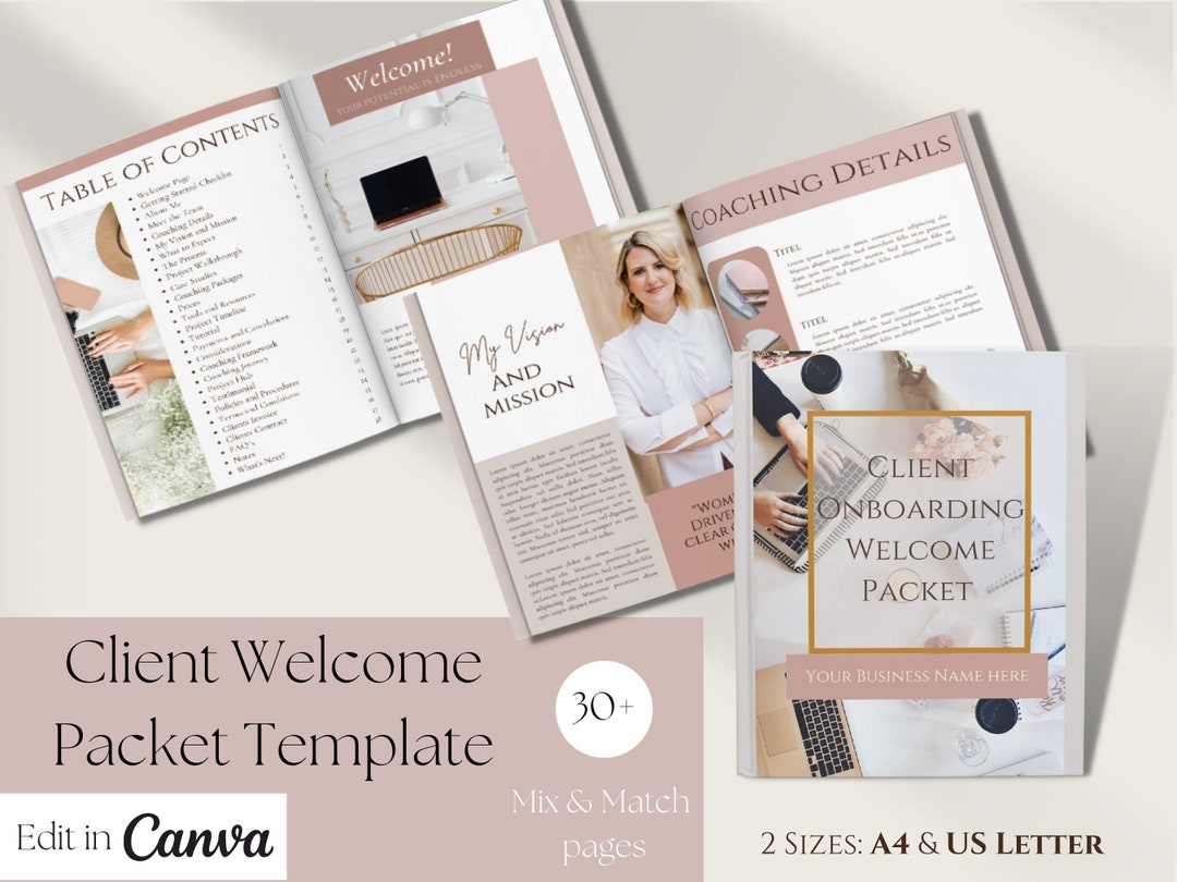 Client Welcome Packet Template New Client Service Guide Virtual ...