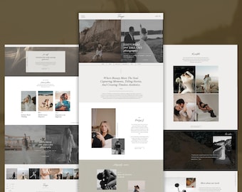 Showit Website Template for Photographers | Editorial, Modern & Romantic Wedding Photography Website | Elegant Portfolio Design