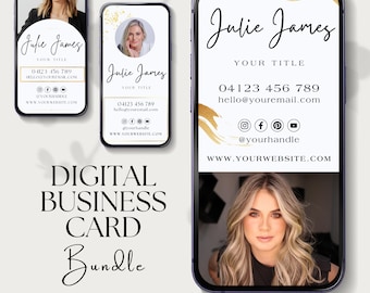 Digital Business Card Bundle Real Estate Marketing, Unique Modern Business Card, Photographer Digital Business Card, Real Estate Template