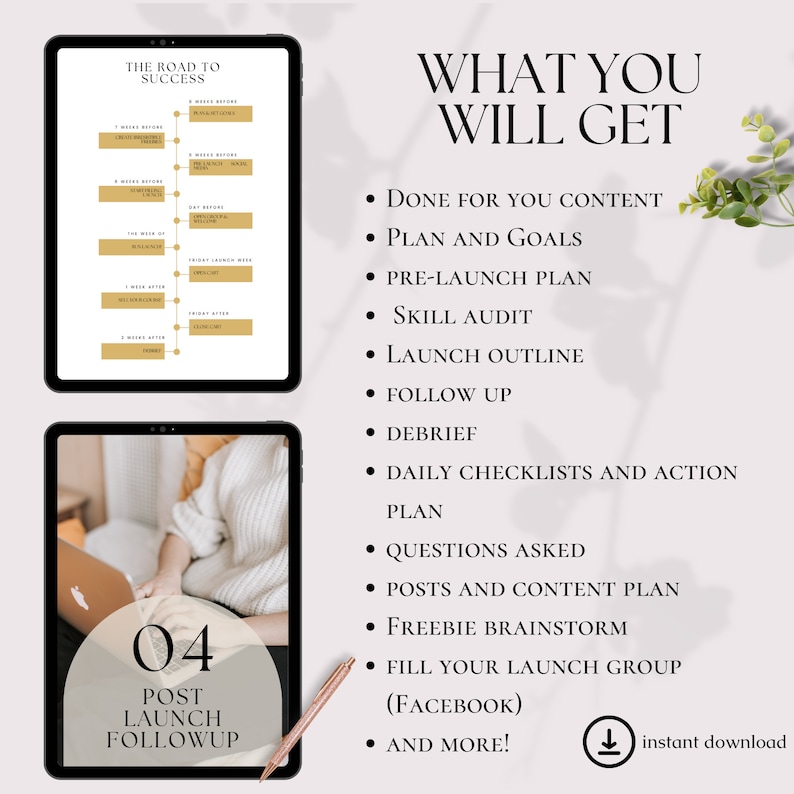 Printable Online Course Launch Planner & Workbook Template, Course ...