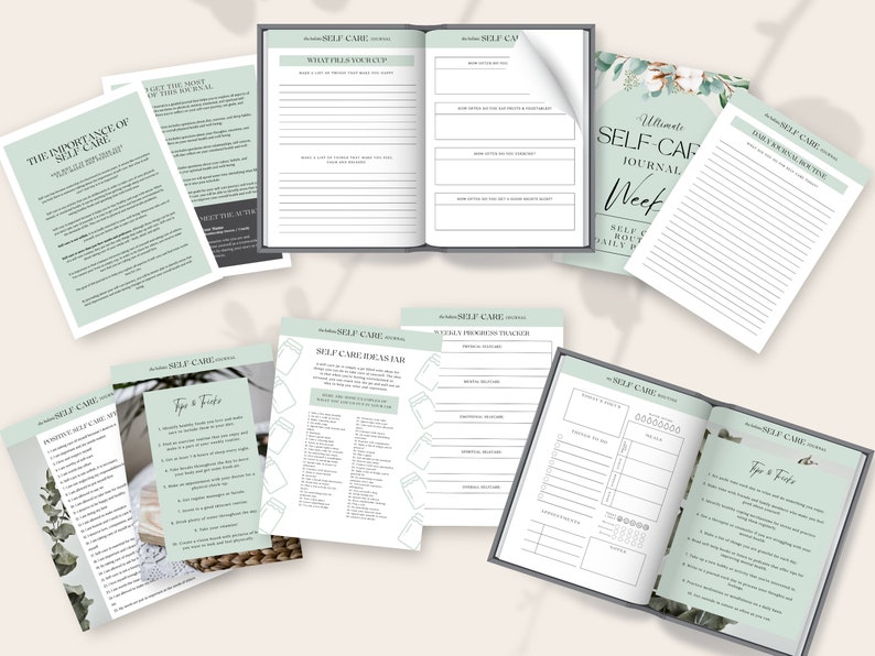 Printable Ultimate Self Care Journal and Daily Planner Template, Self ...