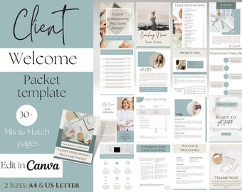 Client Welcome Packet Template | New Client Service Guide | Virtual Assistant Welcome Packet | Coaching Onboarding Template | Ebook Template