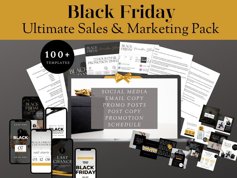 Black Friday Sales & Marketing Pack, Black Friday Social Media Posts
