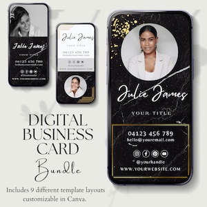 Digital Business Card Bundle Real Estate Marketing, Unique Modern Business Card, Photographer Digital Business Card, Real Estate Template