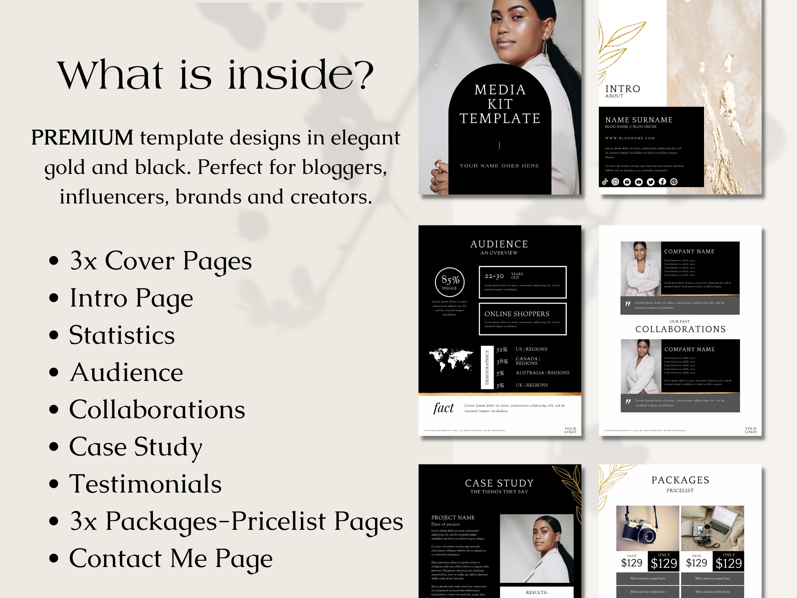 Social Media Kit & Rate Card Canva Template | Instagram Media Kit ...