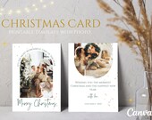Arch Christmas Card, Photo Holiday Card, Christmas Photo Card Template, Boho Christmas Card, Merry Christmas Card, Printable Holiday Card
