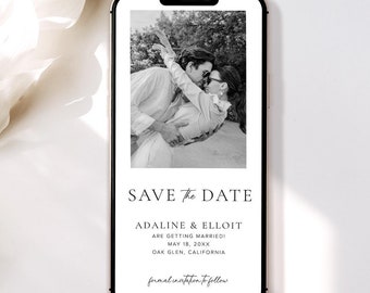 Digital Save The Date Template, Modern Save The Date Digital Save The Date With Photo, Electronic Save The Date Digital Save The Dates, M14
