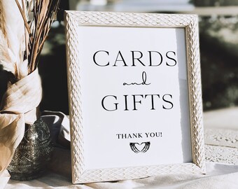 Modèle de signe de cartes et de cadeaux d'Halloween, signe de cadeau de mariage, signe de cadeau de douche nuptiale foncé Moody, signe imprimable de cartes et de cadeaux gothiques, H4