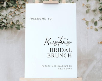 Bridal Brunch Welcome Sign Template, Simple Bridal Shower Welcome Sign Minimalist Welcome Sign Boho Minimal Bridal Brunch Sign, M14