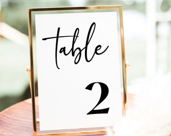 Minimalist Wedding Table Numbers Template, Boho Table Numbers, Editable Table Numbers, Modern Wedding Table Number, Wedding Table Number, M8