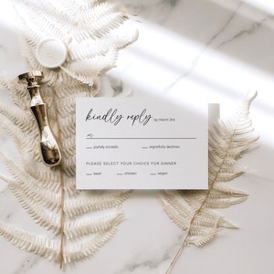 Antwortkarte Hochzeit, Antwortkarte Hochzeit, Antwortkarte Hochzeit, QR-Code Antwortkarte, Moderne Hochzeit Antwortkarte, Antwortkarte Hochzeit, minimalistische Antwortkarte, B1