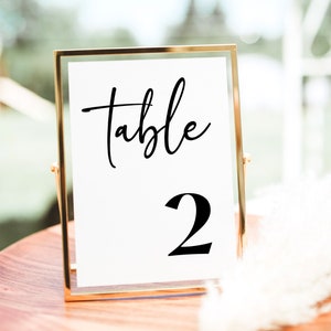 Minimalist Wedding Table Numbers Template, Boho Table Numbers, Editable Table Numbers, Modern Wedding Table Number, Wedding Table Number, M8