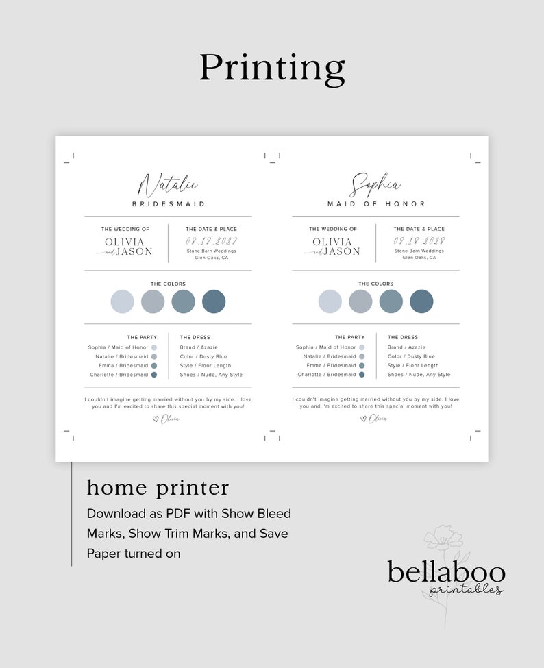 Bridesmaid Info Card Template, Modern Bridesmaid Information Card, Maid Of Honor Info Card, Minimalist Bridesmaid Infographic, M2 image 7