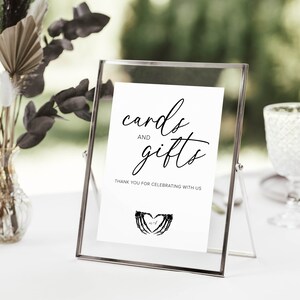 Halloween Gothic Karten und Geschenke Zeichen Vorlage, Dark Moody Hochzeit, modernes Hochzeitsempfang Zeichen, druckbar, bearbeitbar, Sofort Download, B1
