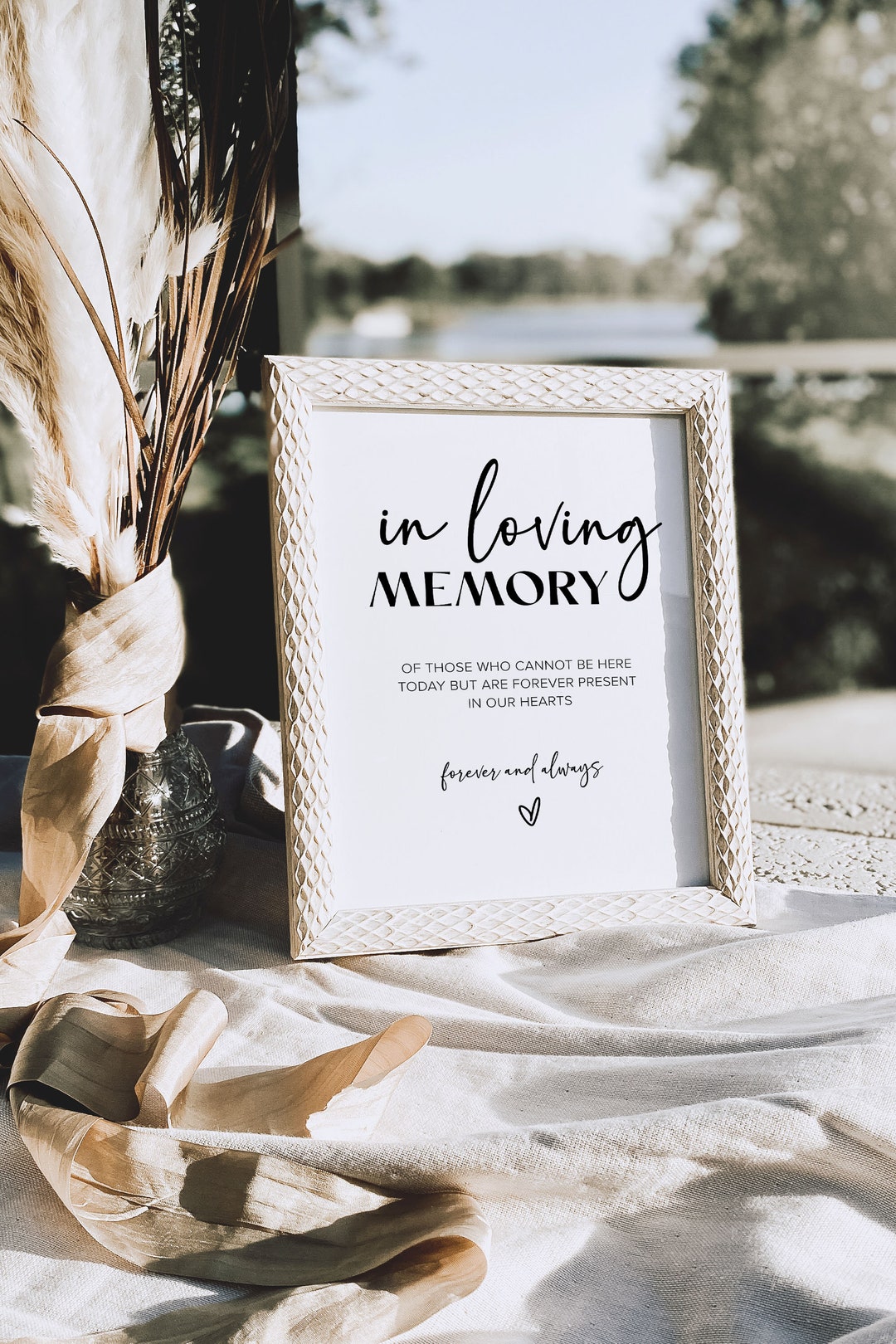 Memory Sign In Loving Memory Wedding Sign Template, Minimalist Wedding Memorial ...