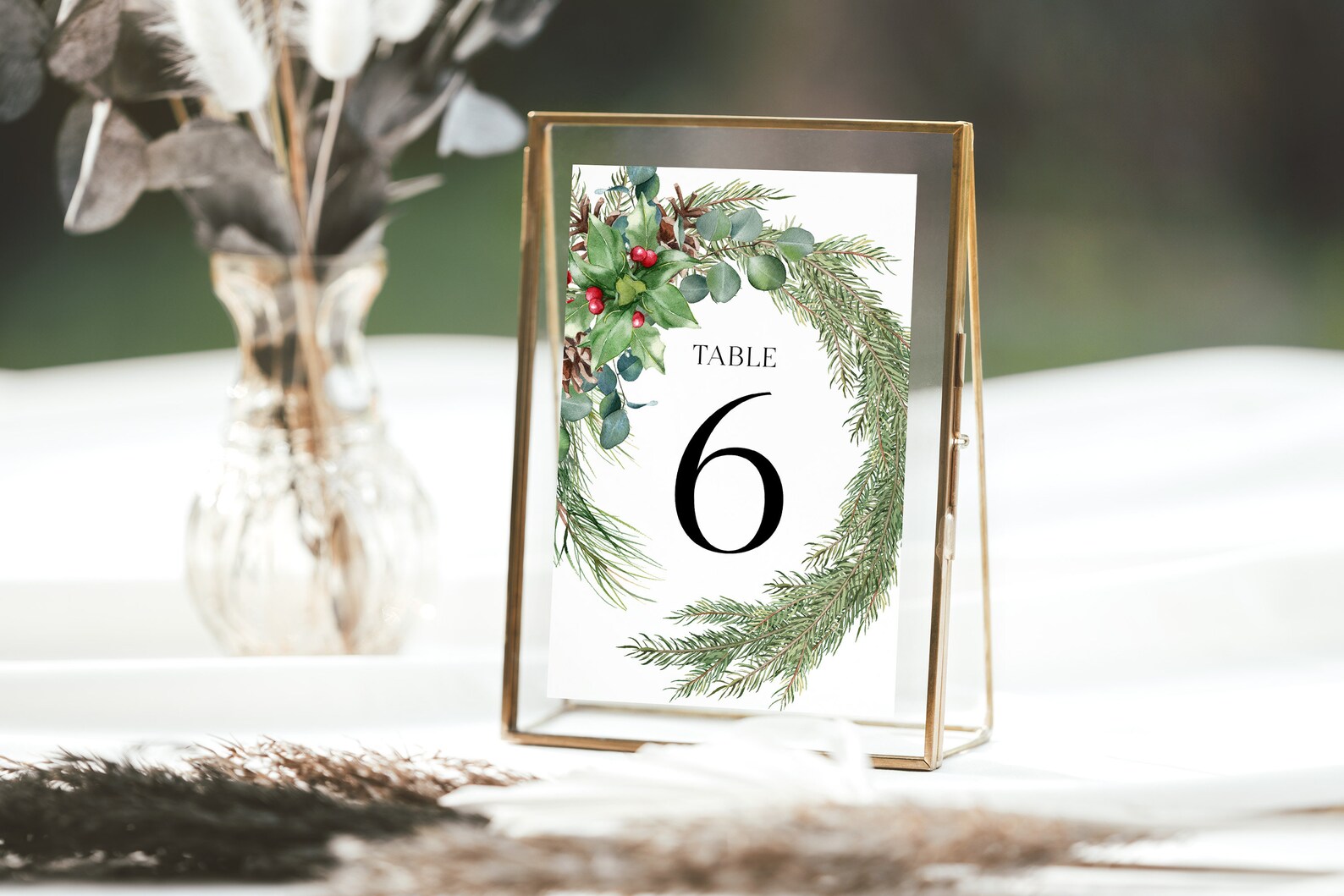 Christmas Table Numbers Templates, Holiday Table Numbers, Christmas ...