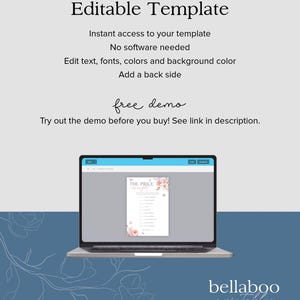 Pu&ograve; includere: Modello modificabile per un gioco di prezzo giusto con un design floreale. Il modello &egrave; mostrato sullo schermo di un laptop. Il testo "The Price is Right" &egrave; in cima al modello. Il modello &egrave; rosa e bianco con farfalle.