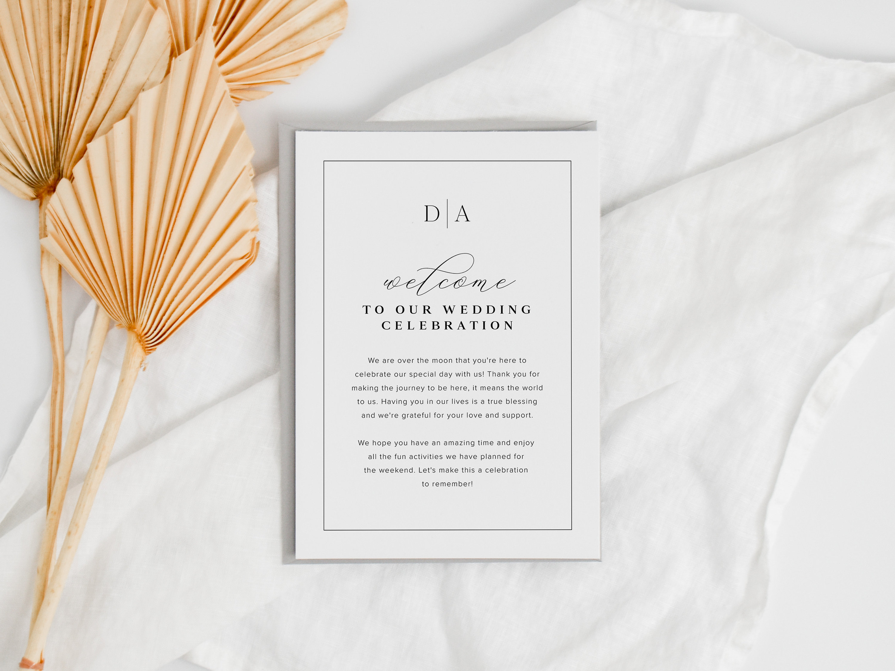 Wedding Weekend Events Timeline Template Minimalist Wedding - Etsy
