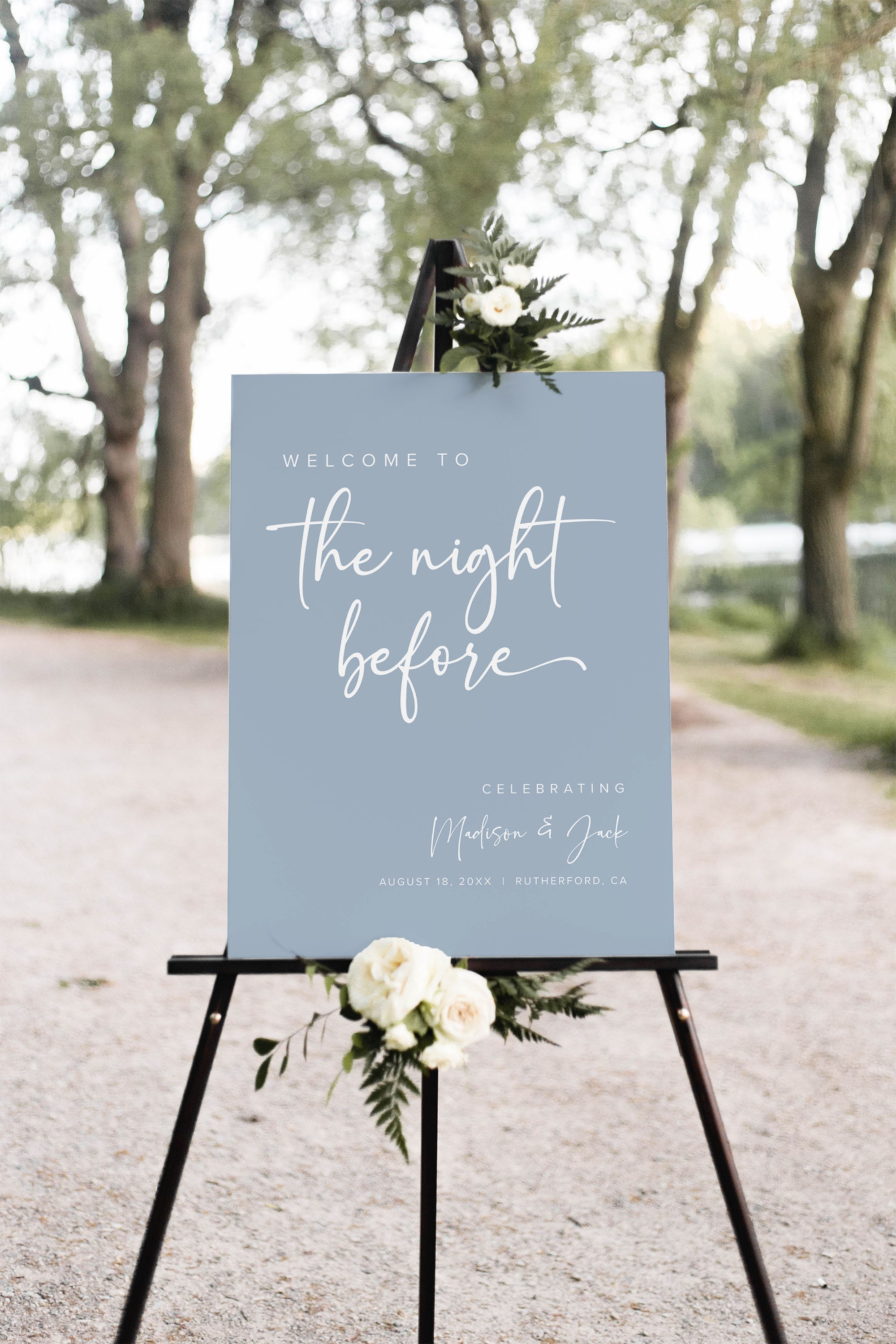 The Night Before Welcome Sign Template, Rehearsal Dinner Sign