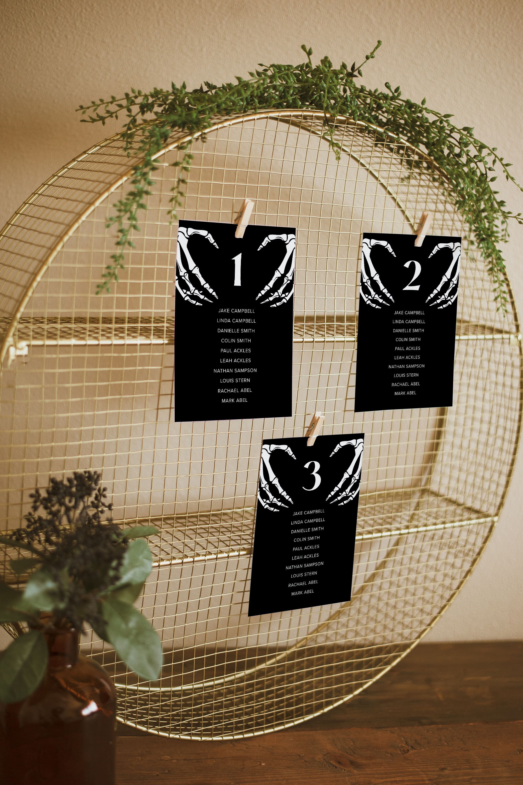 Gothic Wedding Seating Chart Card Template Seating Chart Etsy