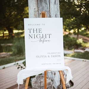 Modern Wedding Rehearsal Welcome Sign Template, Rehearsal Dinner Sign, Minimalist Rehearsal Dinner Welcome Sign, Wedding Rehearsal Sign, M2