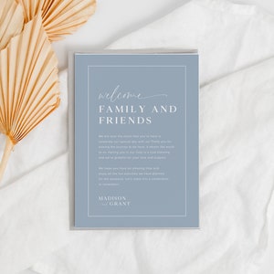 Wedding Weekend Events Timeline Template, Minimalist Wedding Order of Events, Wedding Welcome Bag Note Editable, Modern Welcome Letter, B2 image 10