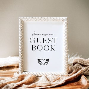 Please Sign Our Guestbook Printable Halloween Gothic Wedding 