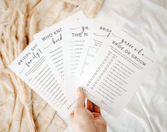 Bridal Shower Games Template, Bridal Shower Games Bundle, Bridal Games Pack, Bridal Games Printable Bridal Games, Editable Templates, M15