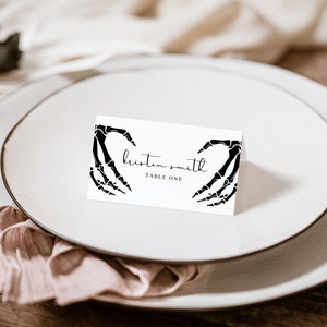 Gothic Wedding Place Cards Template, Spooky Wedding, Halloween Table ...
