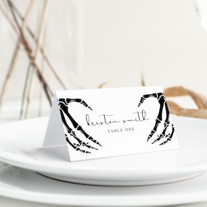 Gothic Wedding Place Cards Template, Spooky Wedding, Halloween Table ...