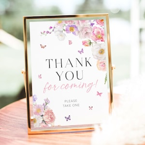 Wildflower Favors Sign Template, Wildflower Baby Shower Sign, Favor Sign Floral Baby Shower Favor Sign, Baby In Bloom Baby Shower Sign, 11B