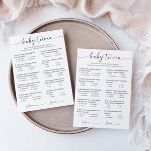 Babyshower-quizspel, babyshower-spel, babyshower-quiz, babyquizspel, utskrivbart babyspel, digital nedladdning, M15 bild 3