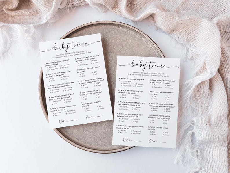 Babyshower-quizspel, babyshower-spel, babyshower-quiz, babyquizspel, utskrivbart babyspel, digital nedladdning, M15 bild 3