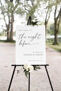 Rehearsal Dinner Welcome Sign Template, The Night Before Welcome Sign, Minimalist Rehearsal Dinner Welcome Sign, Wedding Rehearsal Sign, M2